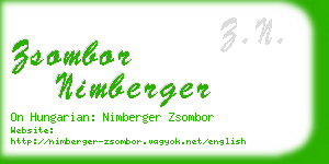 zsombor nimberger business card